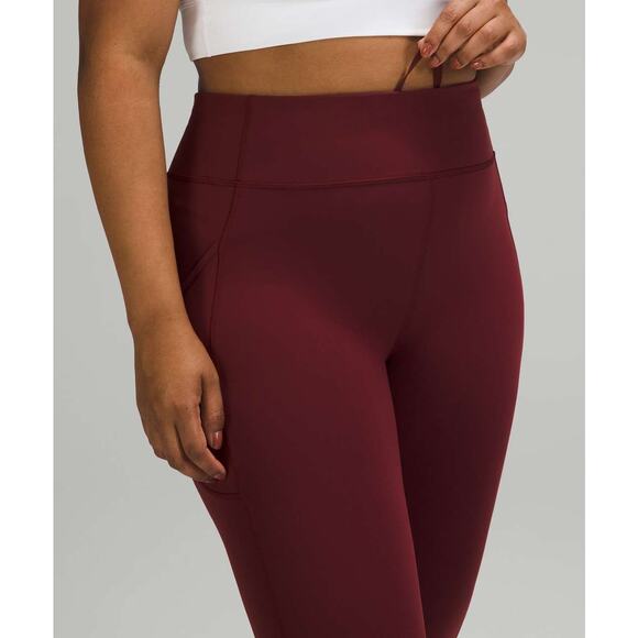Lululemon Invigorate High-Rise Tight 25" Size 10 Red Merlot - Picture 4 of 9